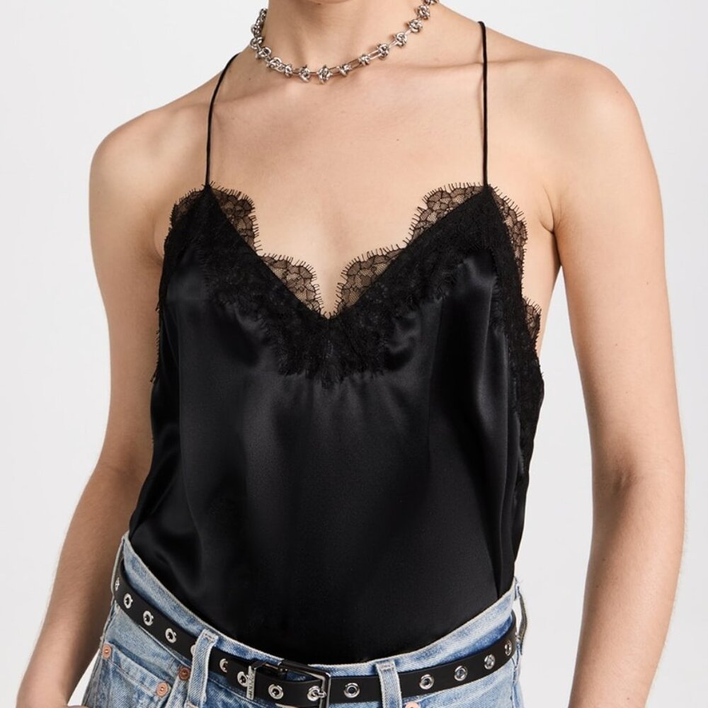 NWOT CAMI NYC The Racer Top  Black